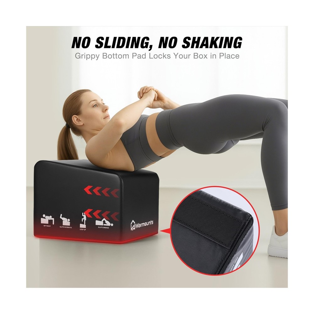 WARMOUNTS Hip Thrust Bench, Multi-Functional Hip Thrust Machine for Strength ...