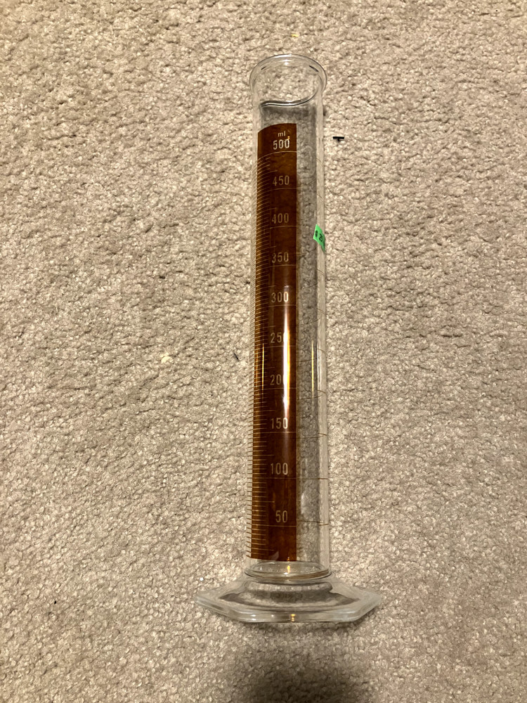 Corning PYREX Graduated Cylinders 500mL 1 Pack