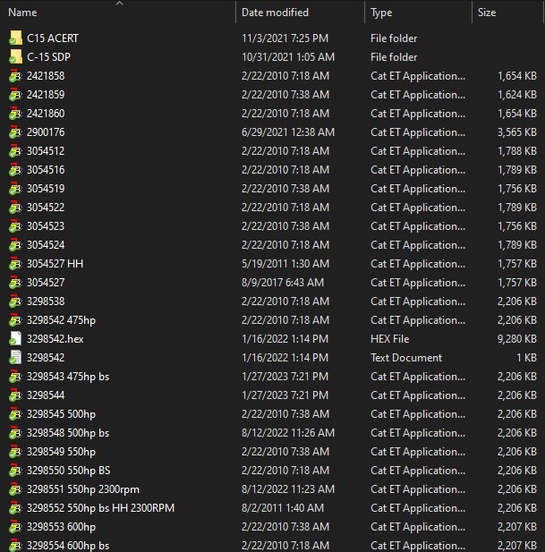 Caterpillar Truck Flash Files