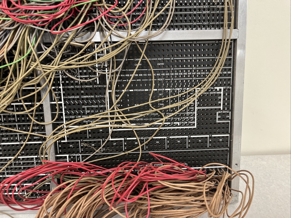 Vintage IBM 910 Plugboard Panel Control Board.
