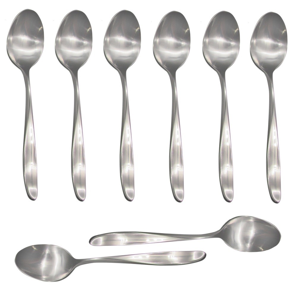 Lauffer Design 2 / Design II 18/8 Stainless Steel Teaspoon (Set of Eight)