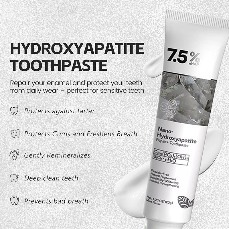 7.5% Hap Nano-Hydroxyapatite Toothpaste Remove Deep Clean For Sensitive Teeth