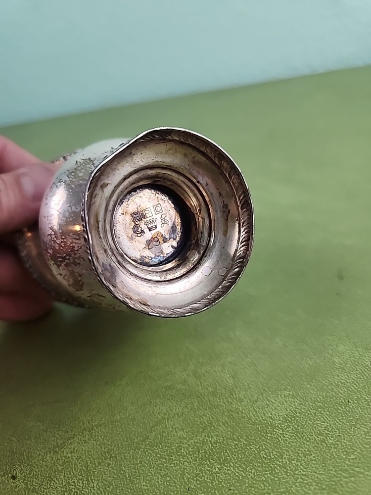 EPC 298 Silver Plate Mini Urn Shape Pedestal Vase Dish 3 3/8” Tall