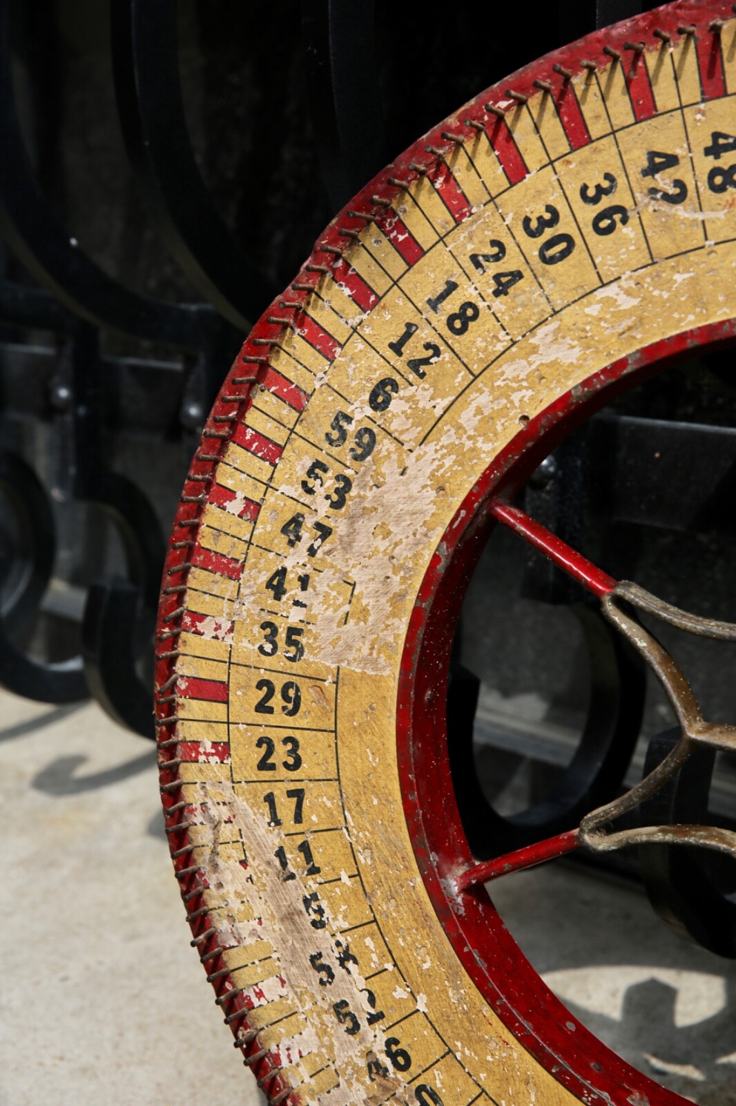 Antique Wood Roulette Gambling Gaming Carnival Wheel Casino Game Vintage Circus