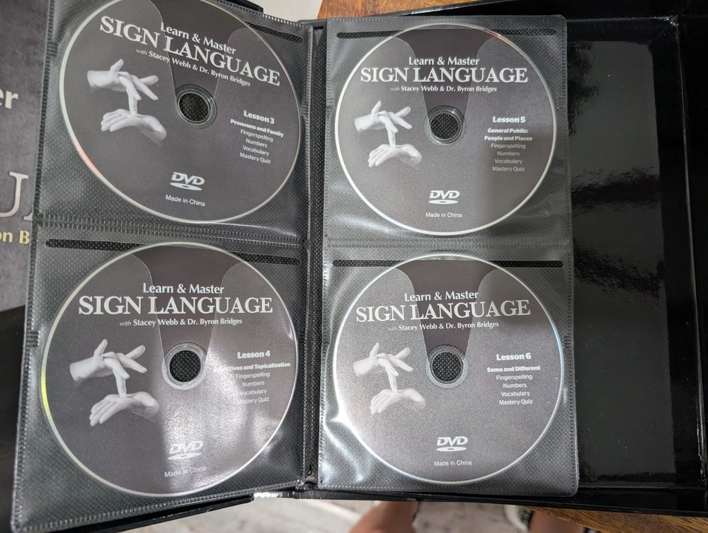 Learn & Master Sign Language / Webb & Bridges 2014 - 25 DVDS + Lesson Book