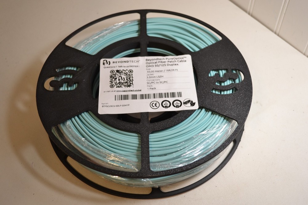 Beyondtech PureOptics Optical Fiber Patch Cable OM3 50/125 Duplex