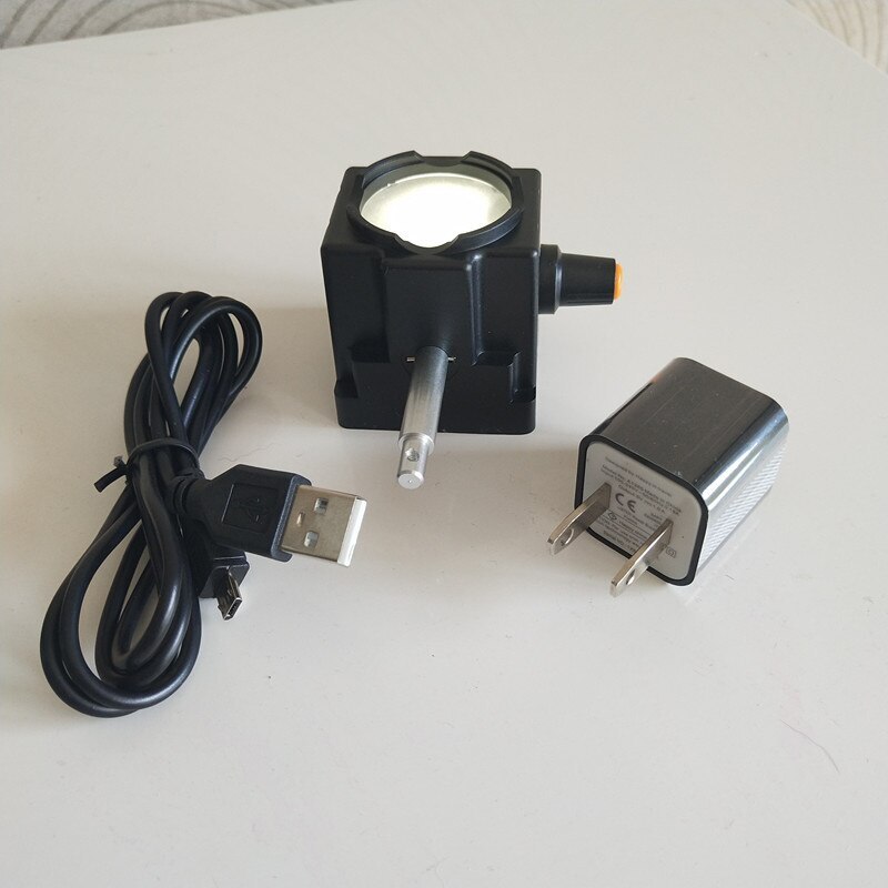 White USB Rechargeable Biological Microscope Adjustable LED Light Source