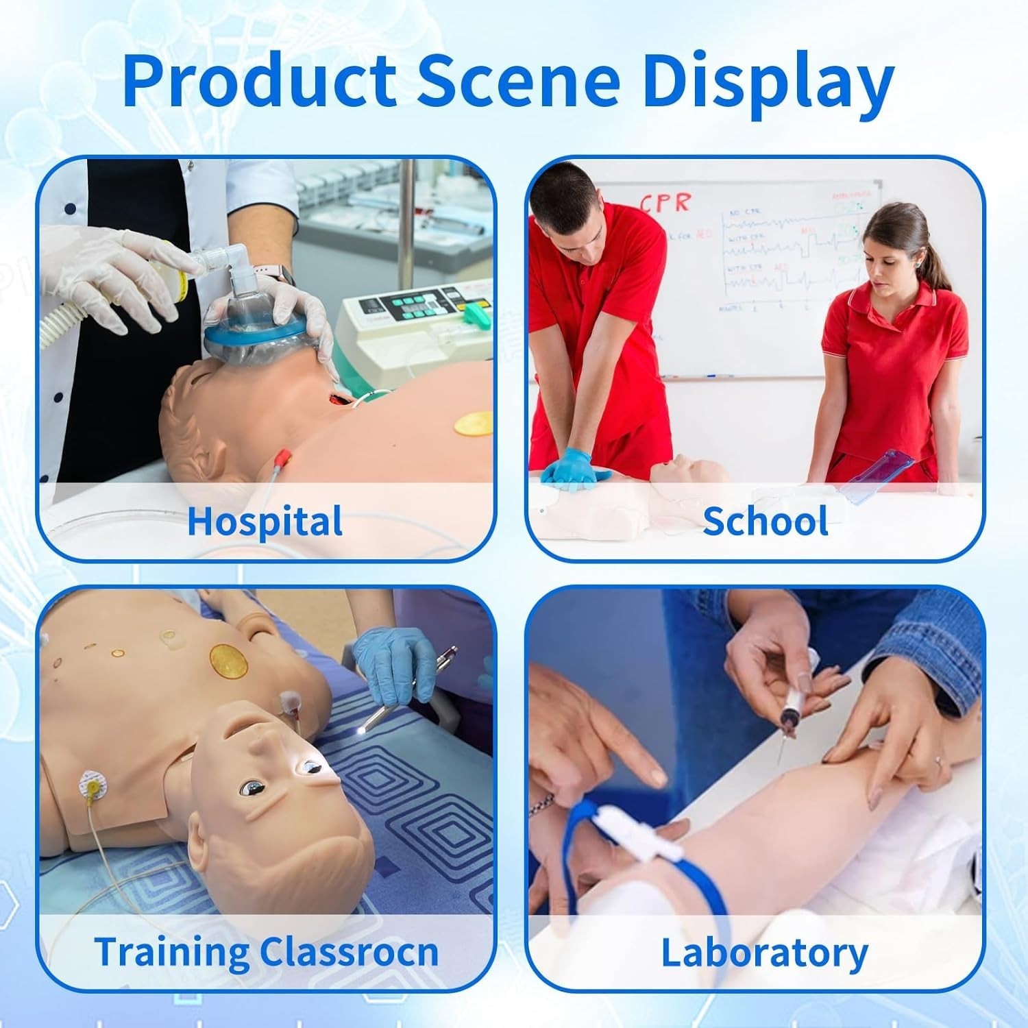 5.24ft Nursing Training Mannequin Patient Care Medical Manikin 24 Skills Female