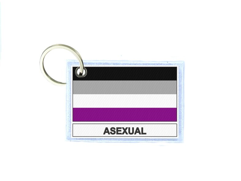 Keychain Double-Sided Print Asexual Flag