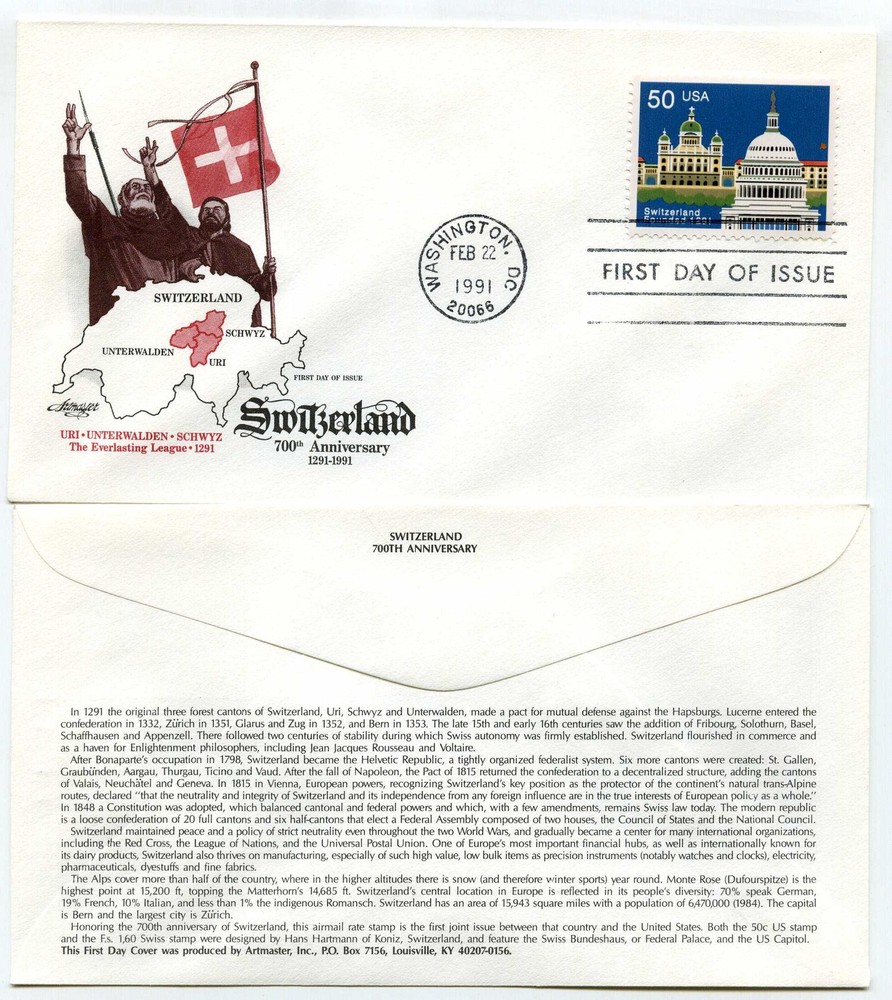 2532 Switzerland Artmaster  FDC
