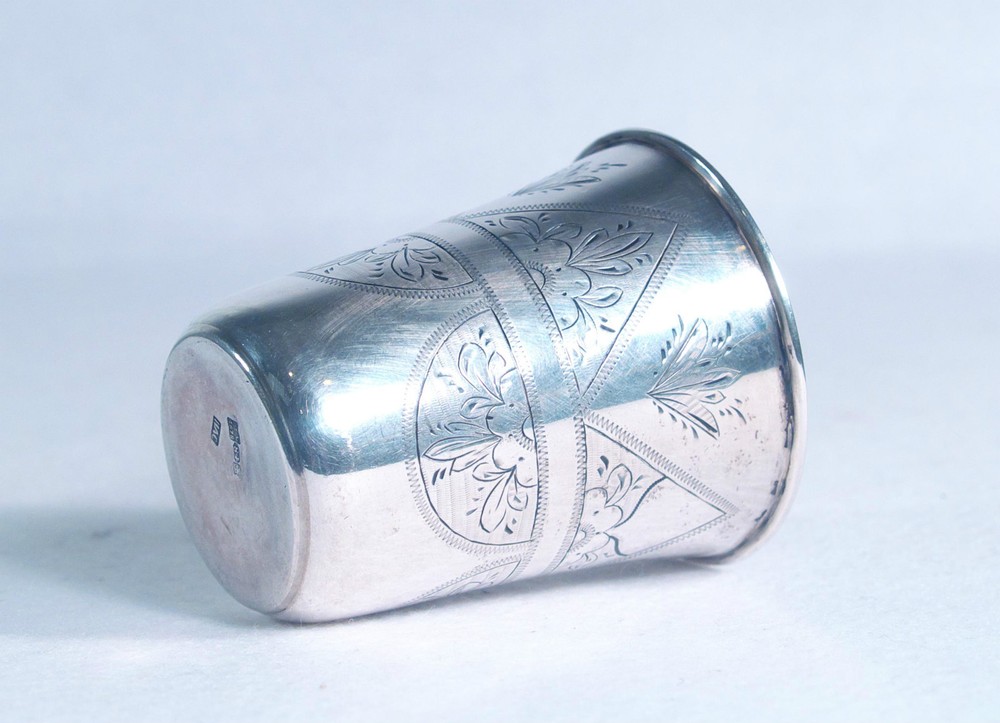 Antique Russian 84 Silver Wineglass