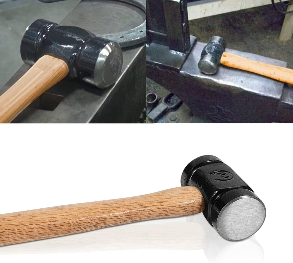 36 OZ Steel Blacksmith Rounding Forging Hammer Handmade Farrier Forge Tool 61B