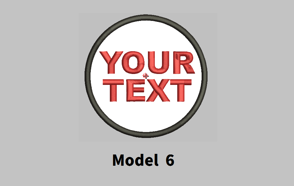 Custom Embroidery 3" Round Patch Biker Embroidered two lines text sew on