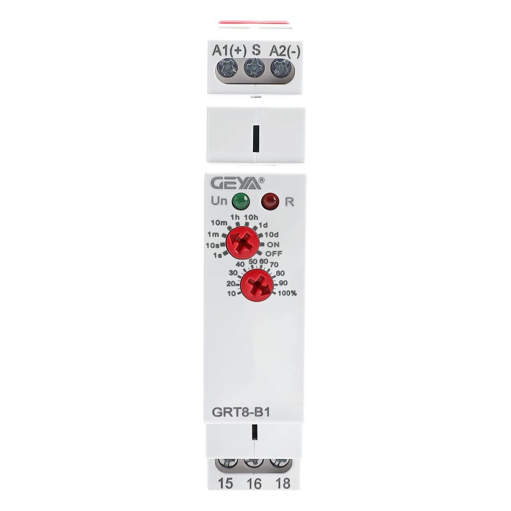 GEYA Delay Off Single Function Time Relay 1 Output 16A AC/DC12V-240V, GRT8-B1