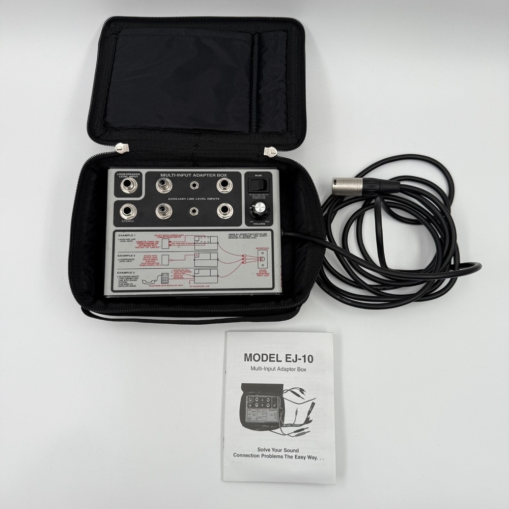 Emtech EJ-10 Multi-Input Crab Box Adapter Box XLR Mic Input Speaker Phone USA