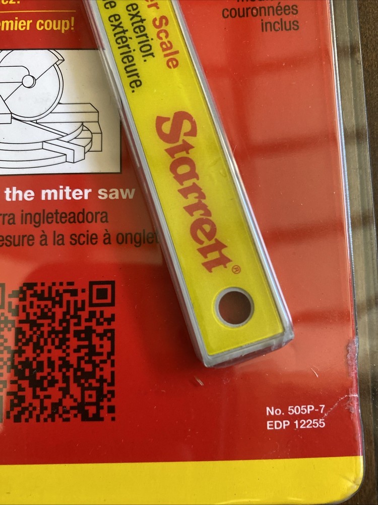 NEW Starrett 505P-7 Plastic Miter Protractor - 7"