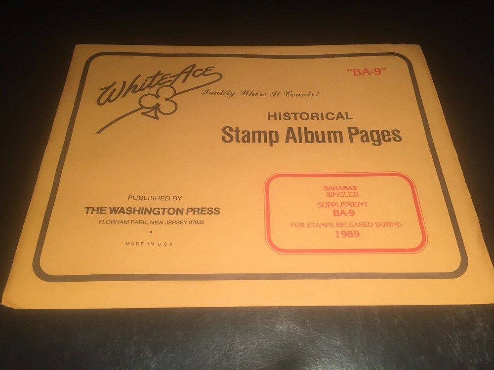 New White Ace Album Supplement Pages Bahamas - BA-9 - 1989