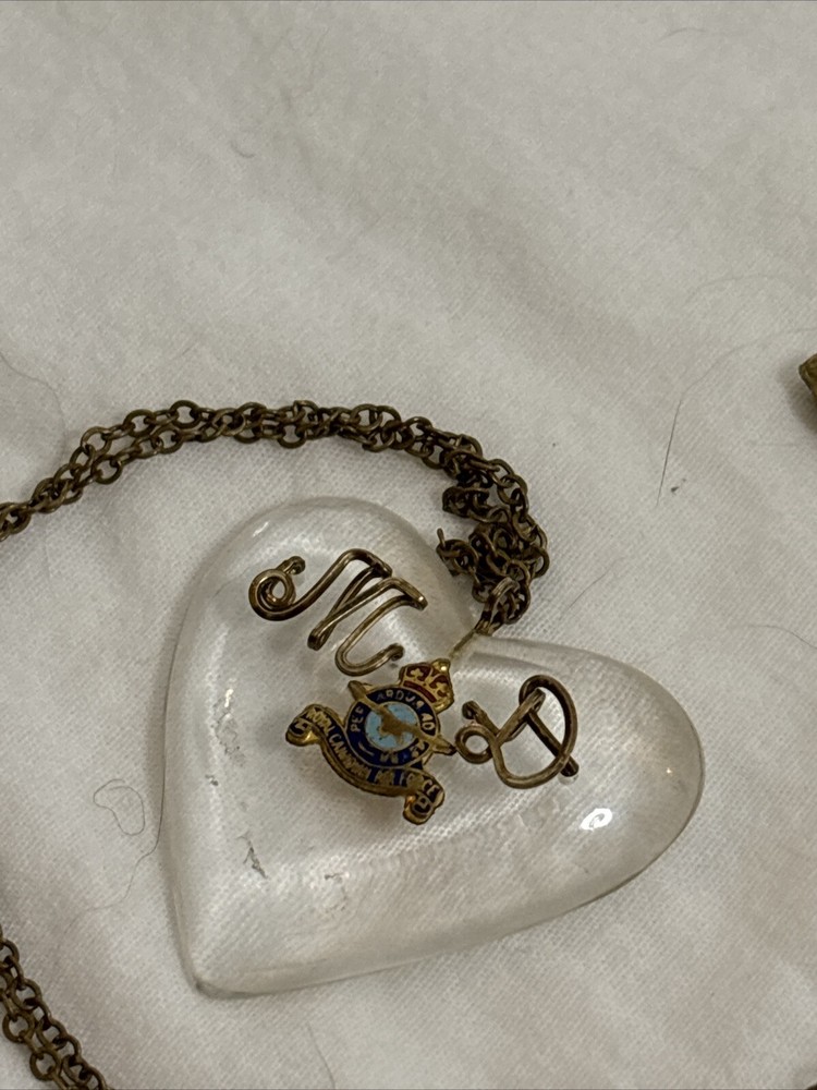 RCAF Sweetheart Lucite Necklace