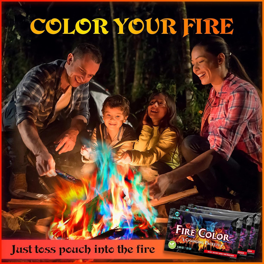 Fire Color Changing Packets - Fire Pit, Campfires, Outdoor Fireplaces, Bonfire -