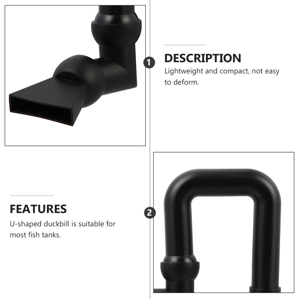 Fish Tank Duckbill Nozzle Aquarium Overflow Return Pipe Accessory