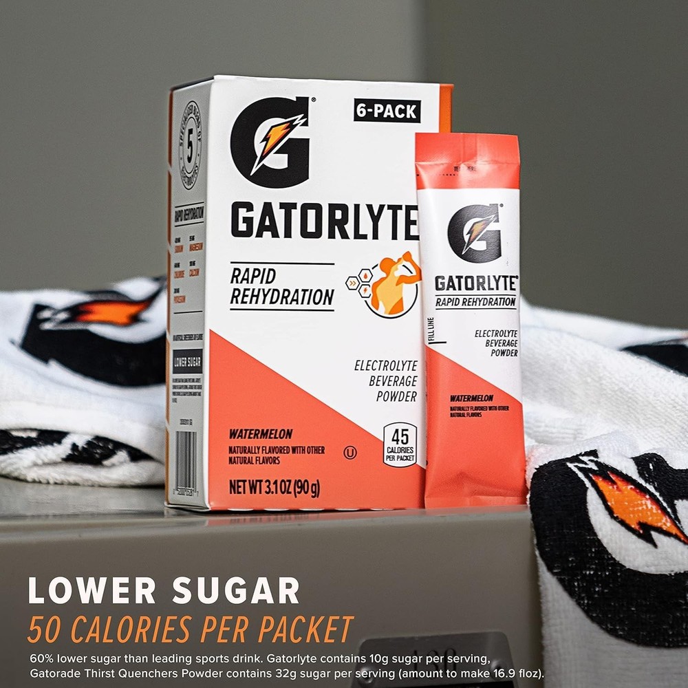 Gatorlyte Rapid Rehydration Electrolyte Beverage, Variety Pack, Lower
