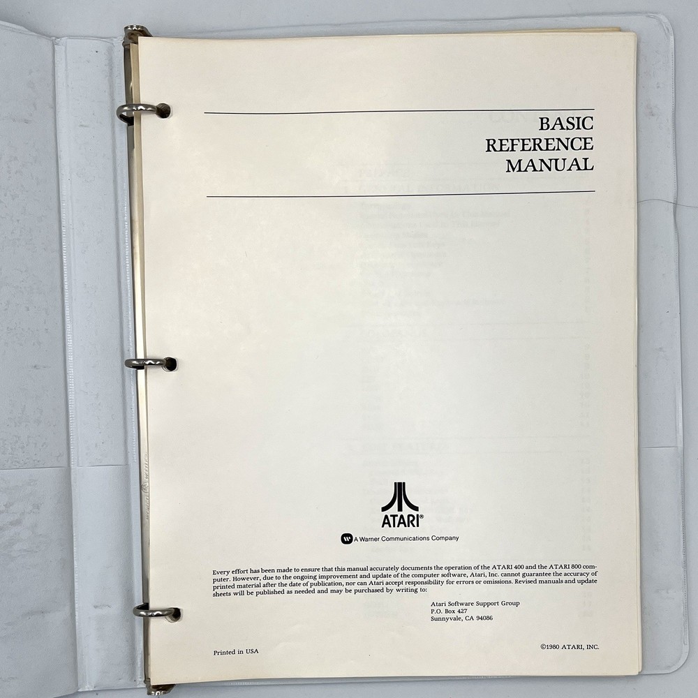 Inside ATARI Basic 1980 & ATARI 400/800 Reference Manual & APX Fall 1983 Catalog