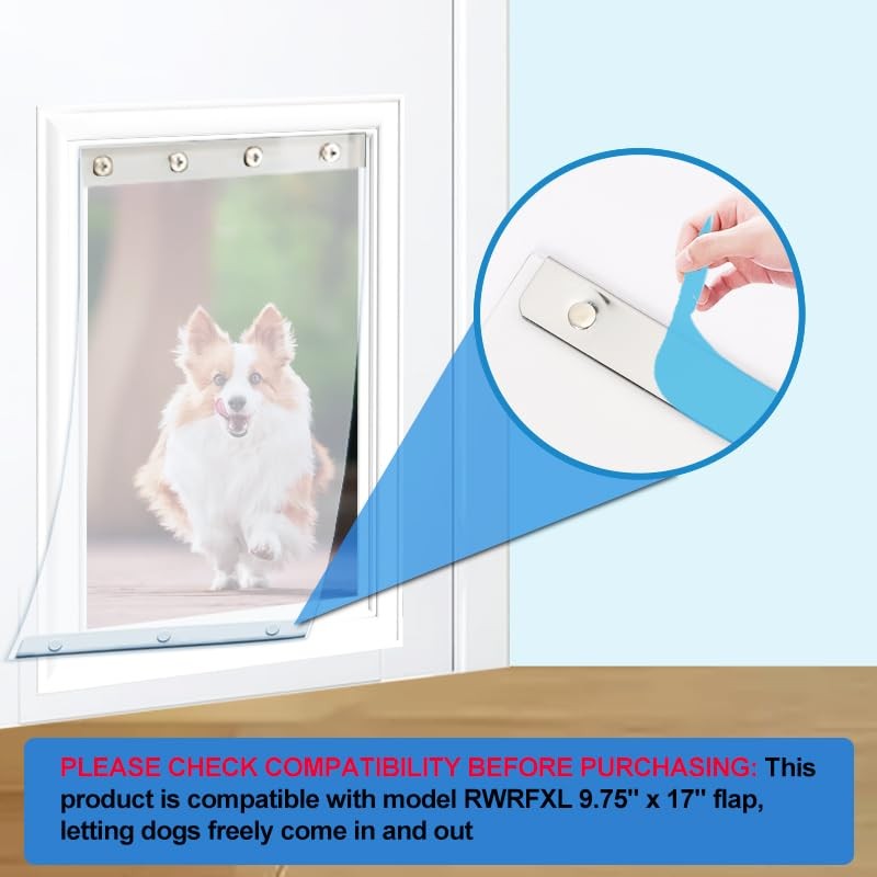 Extra Large Replacement Dog Door Flaps, Clear Pet Door Replacement Flap Compatib