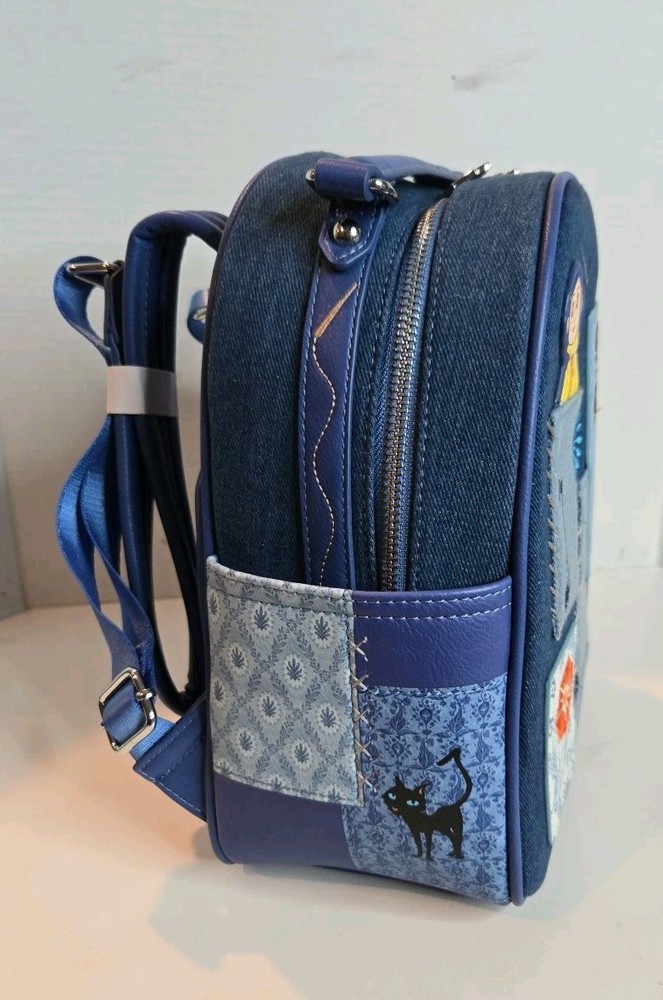 Coraline "Laika" Patchwork Denim Mini Backpack