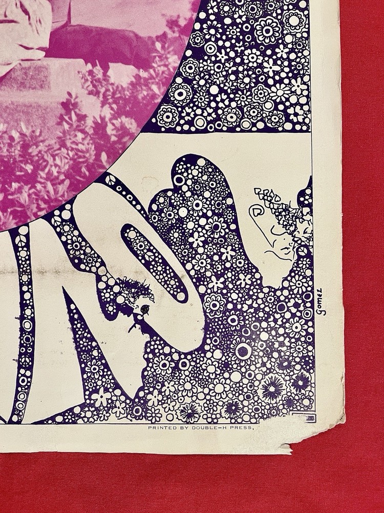 Original 1967 Haight Ashbury Loves You POSTER Vintage JOSEPH GOMEZ 1960 DOUBLE H