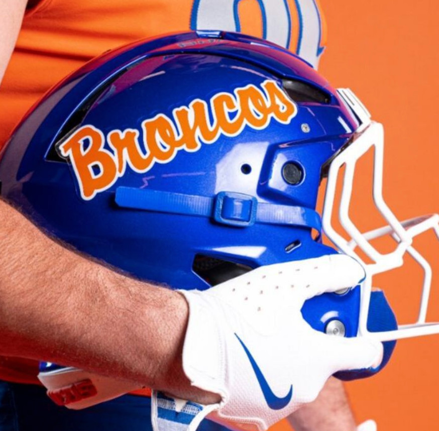 Boise State Football Helmet Decals - Script
