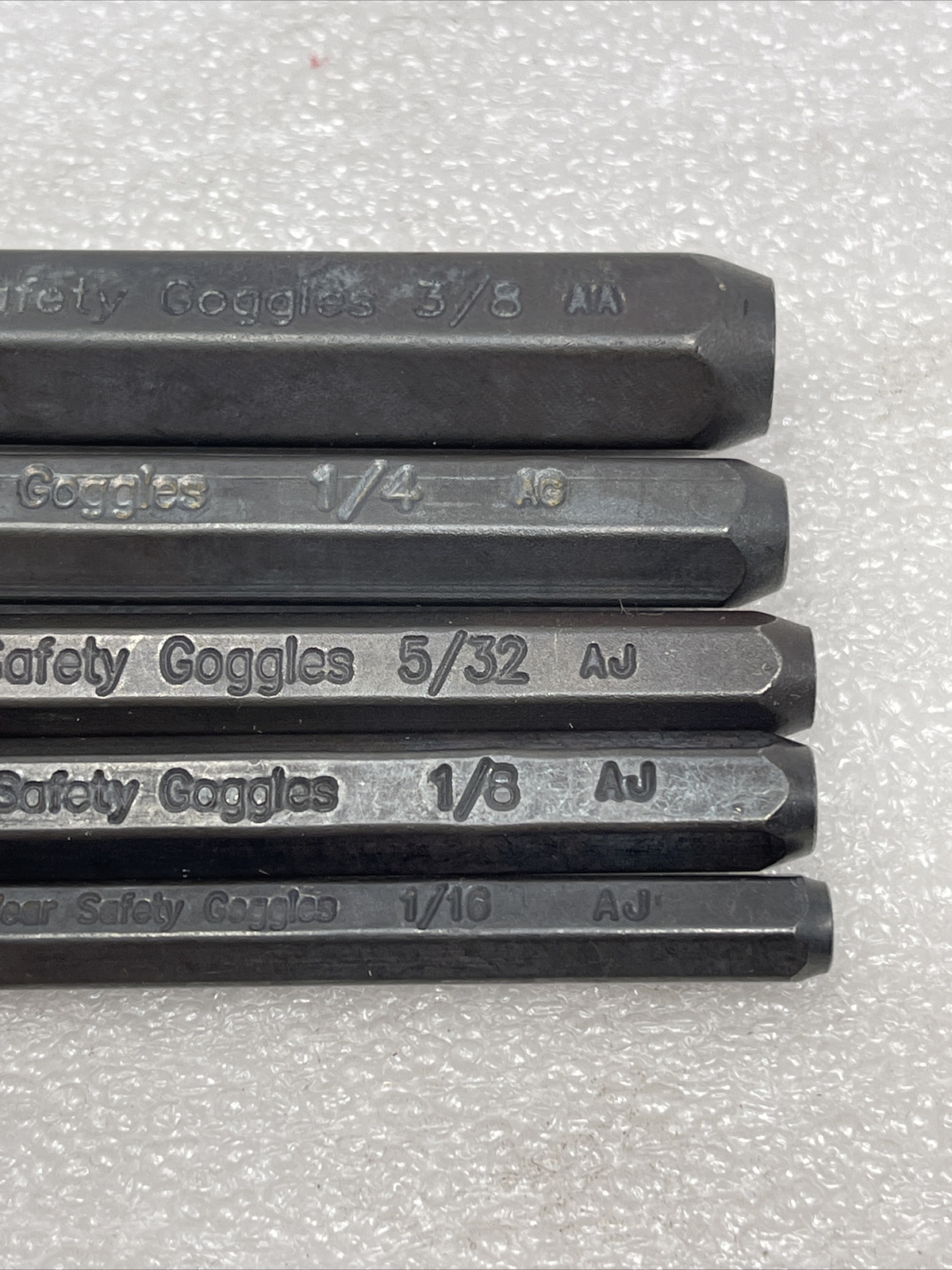 SK Hand Tools Straight Pin Punch Set, 5 Piece, 1/16, 1/8, 5/32, 1/4, 3/8 New USA