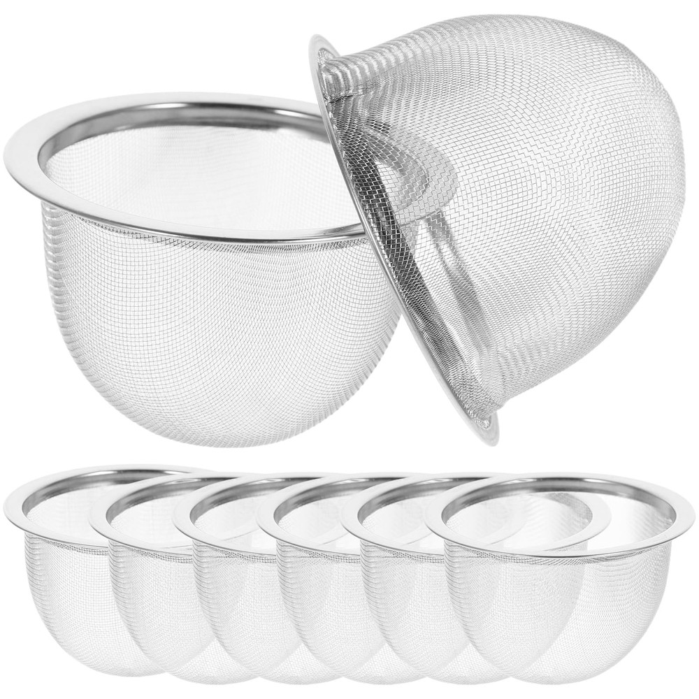 8 PCS Teapot Mesh Strainer Infuser Filter Replacement Stainless Steel Tea Pot