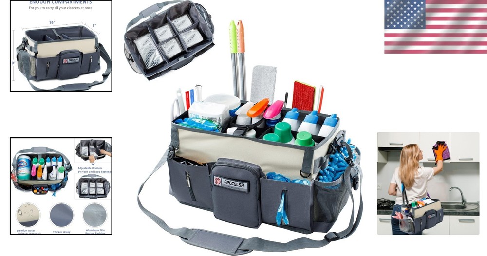 Versatile Wearable Cleaning Caddy - Large Capacity for Home & Professional Use