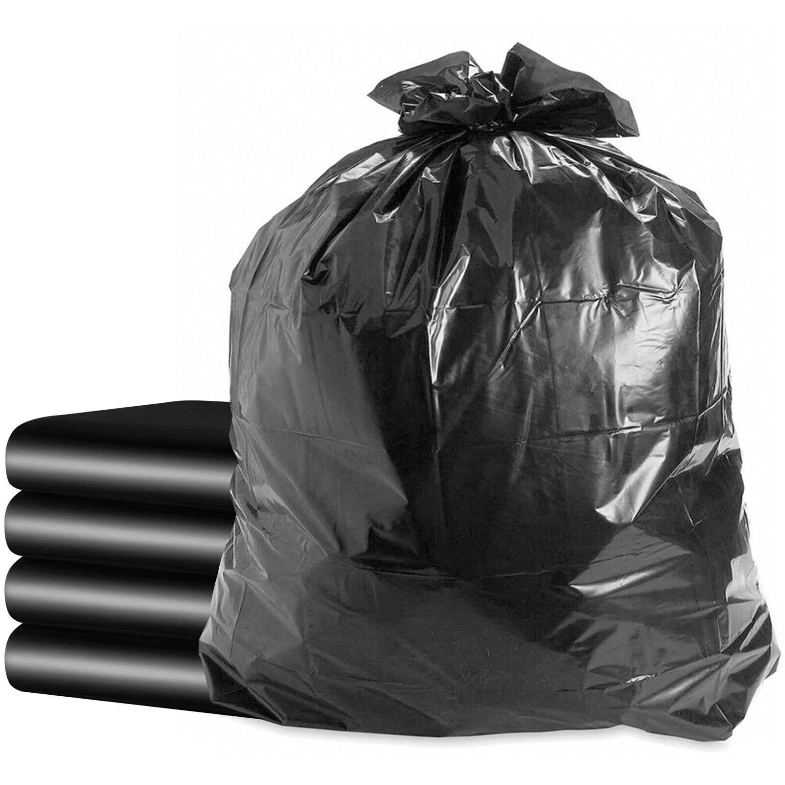 50Pcs Large 33/45/60/65 Gallon Trash Bags Heavy Duty 2MIL Garbage Kitchen Bags