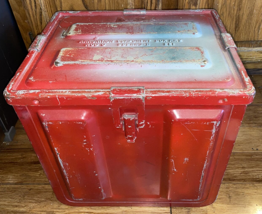 Vintage 1950's  AMMO COMPONENT BOX METAL MK2 MOD 0