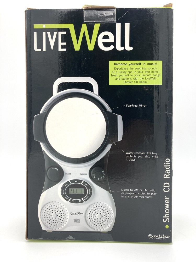 live well shower cd player New In Open Box