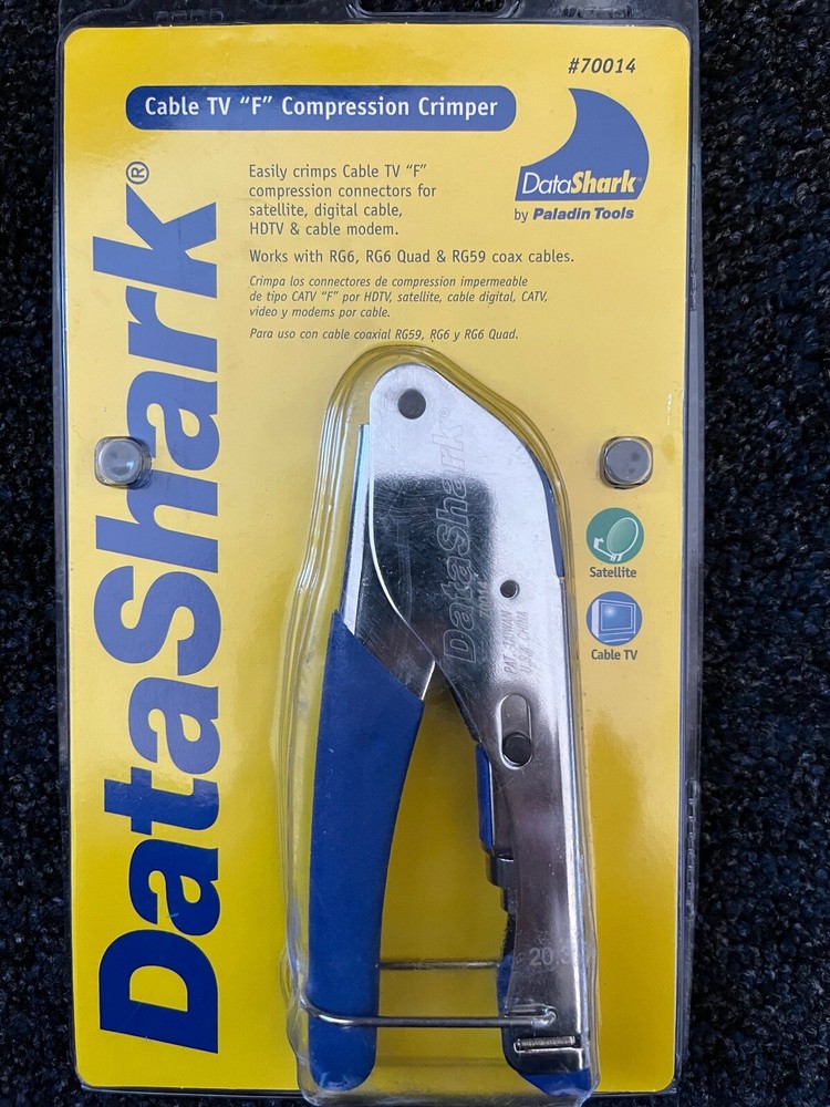 Data Shark Crimper Compression Etanche CATV F 70014 New