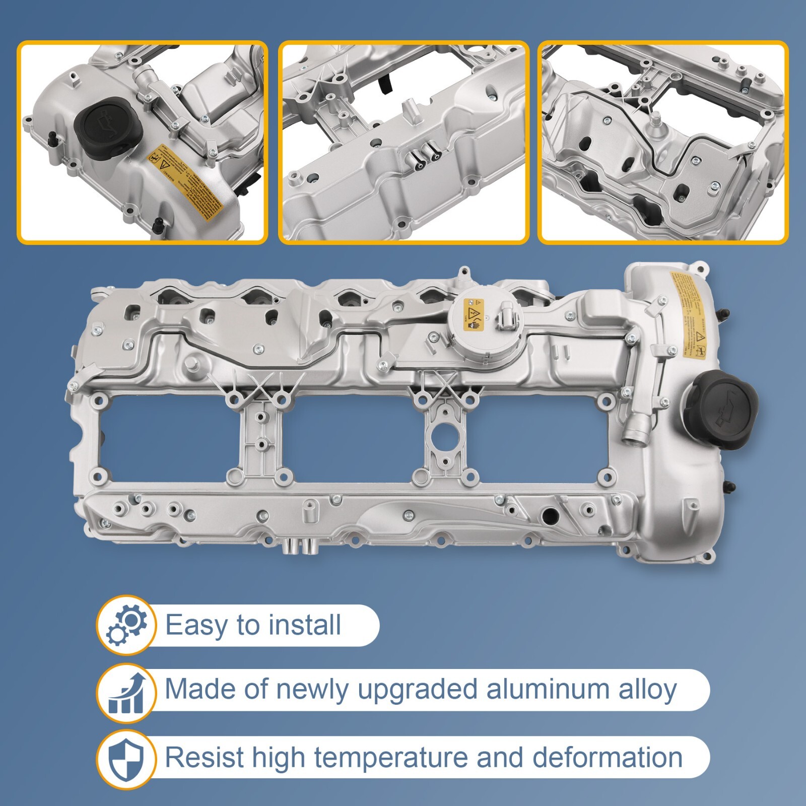 ALUMINUM Valve Cover w/ Gasket & Cap For BMW 135i 335i 535i 640i 740i X3 X5 N55