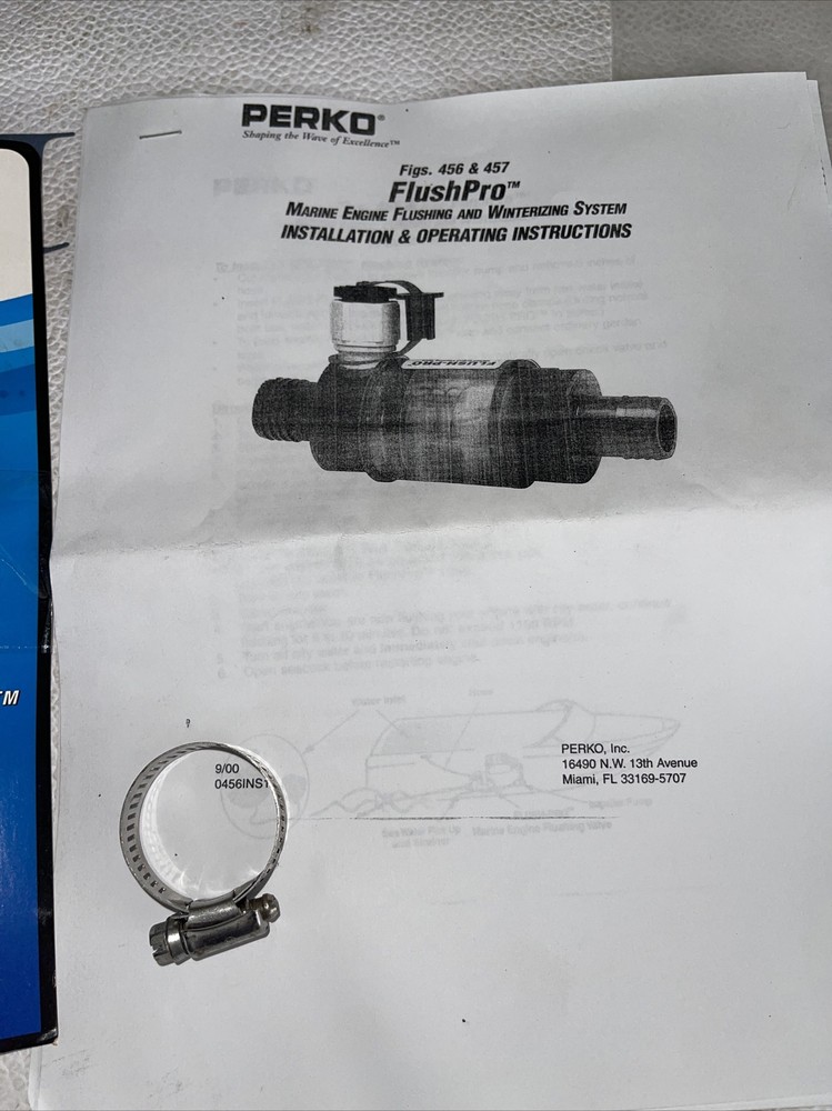 PERKO FLUSH PRO MARINE ENGINE FLUSHING & WINTERIZING SYSTEM,1 INCH;P/N 456 DP6
