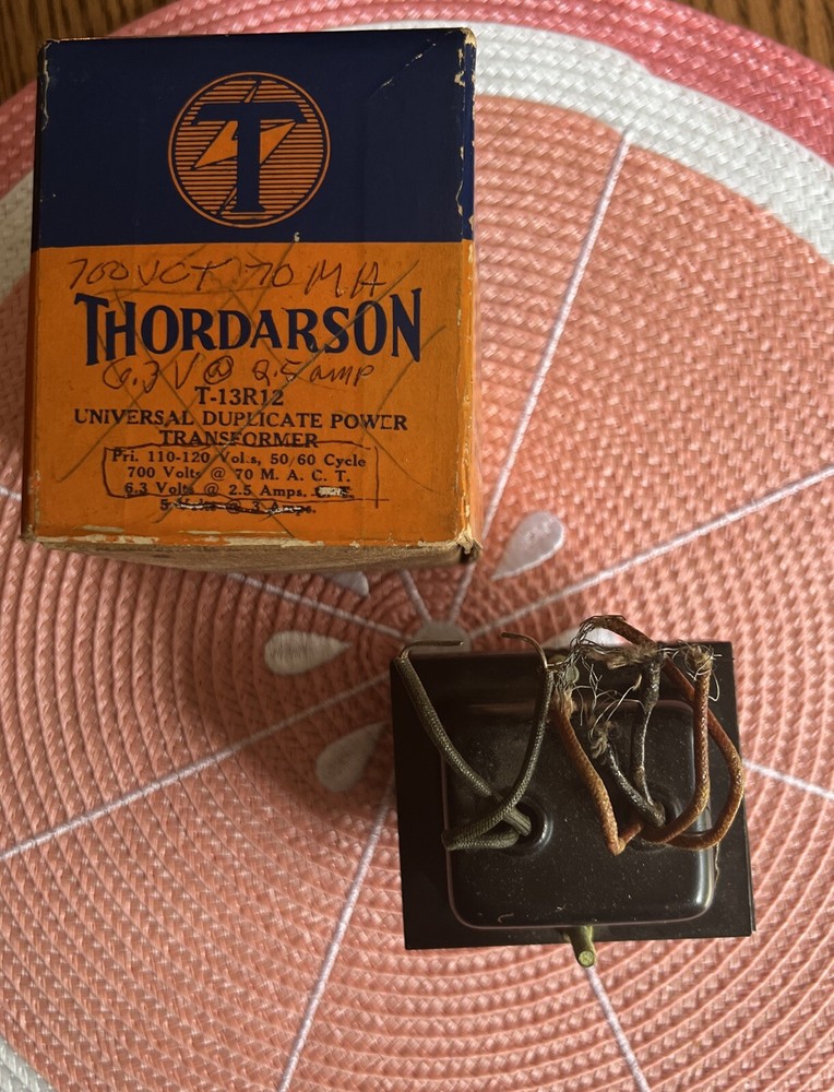 Thordarson Electric MFG CO Transformer T-13R12 With Box
