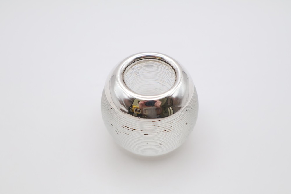 Antique Silver Mounted Glass Match Striker Hallmarked