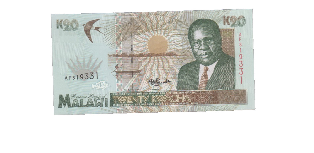 MALAWI 1995 20 KWACHA BANKNOTE P32 UNCIRCULATED