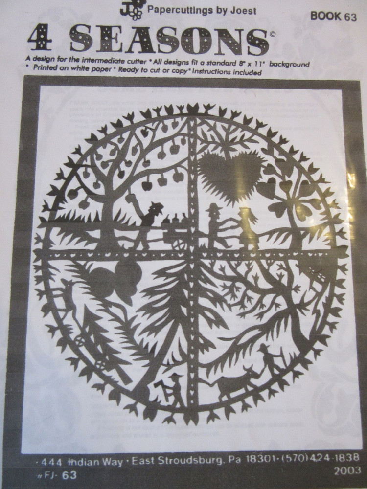 3 Scherenschnitte Paper Cutting by Joest Patterns Seasons Easter lot