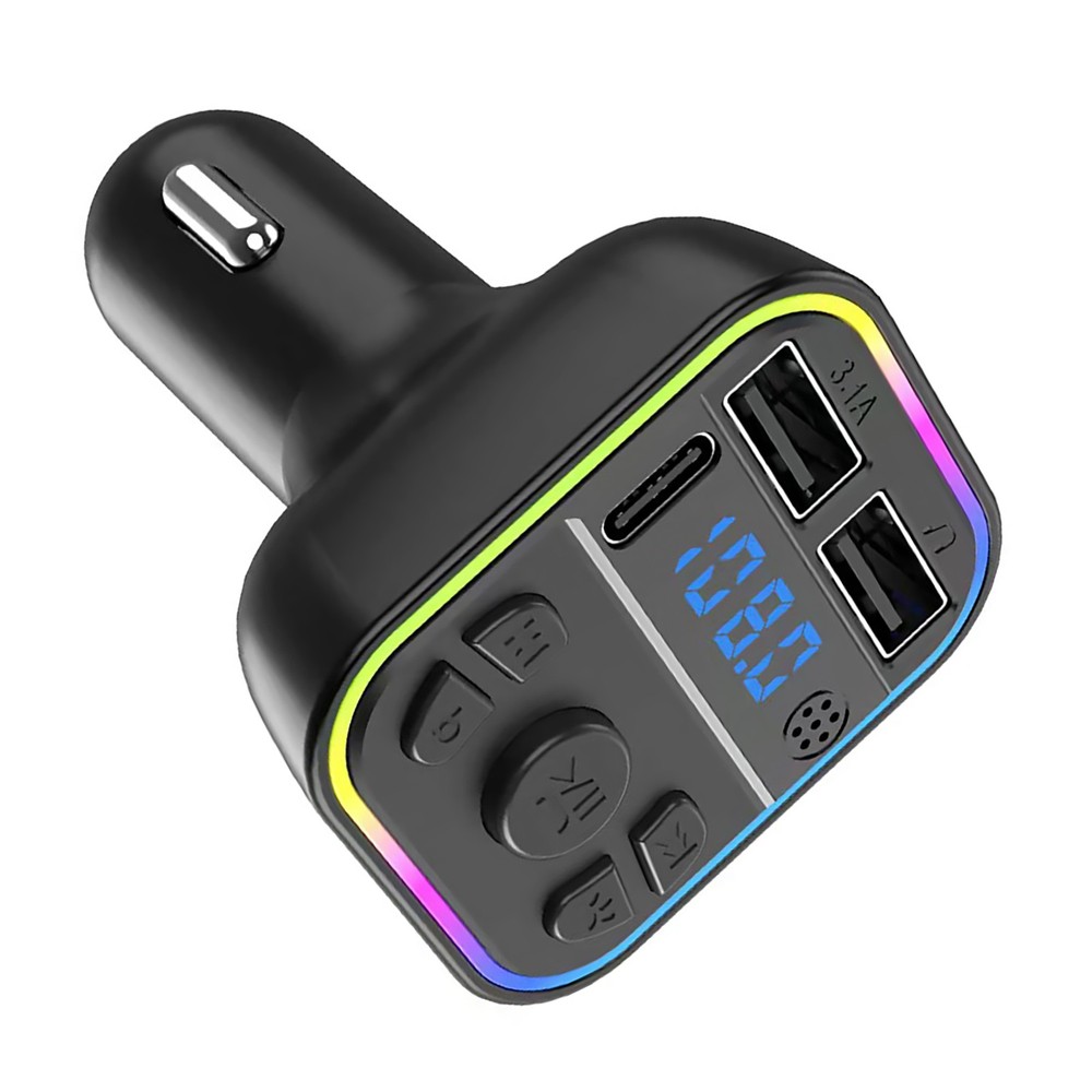 Fast Charger Car FM Transmitter Adapter PD Type-C Dual USB Fast Charger Adapter
