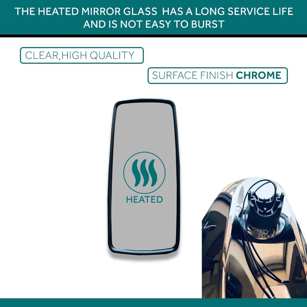 Freightliner M2 Chrome Mirror Assembly Upper Heated Left Right Pair 2006 2018