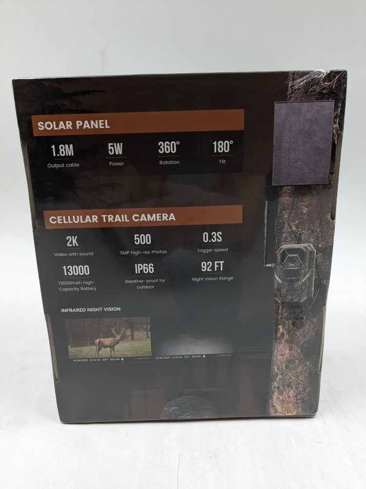 Magic Eagle EagleCam 5 Cellular Trail Camera w/ Solar Panel 92Ft Detection (H1)