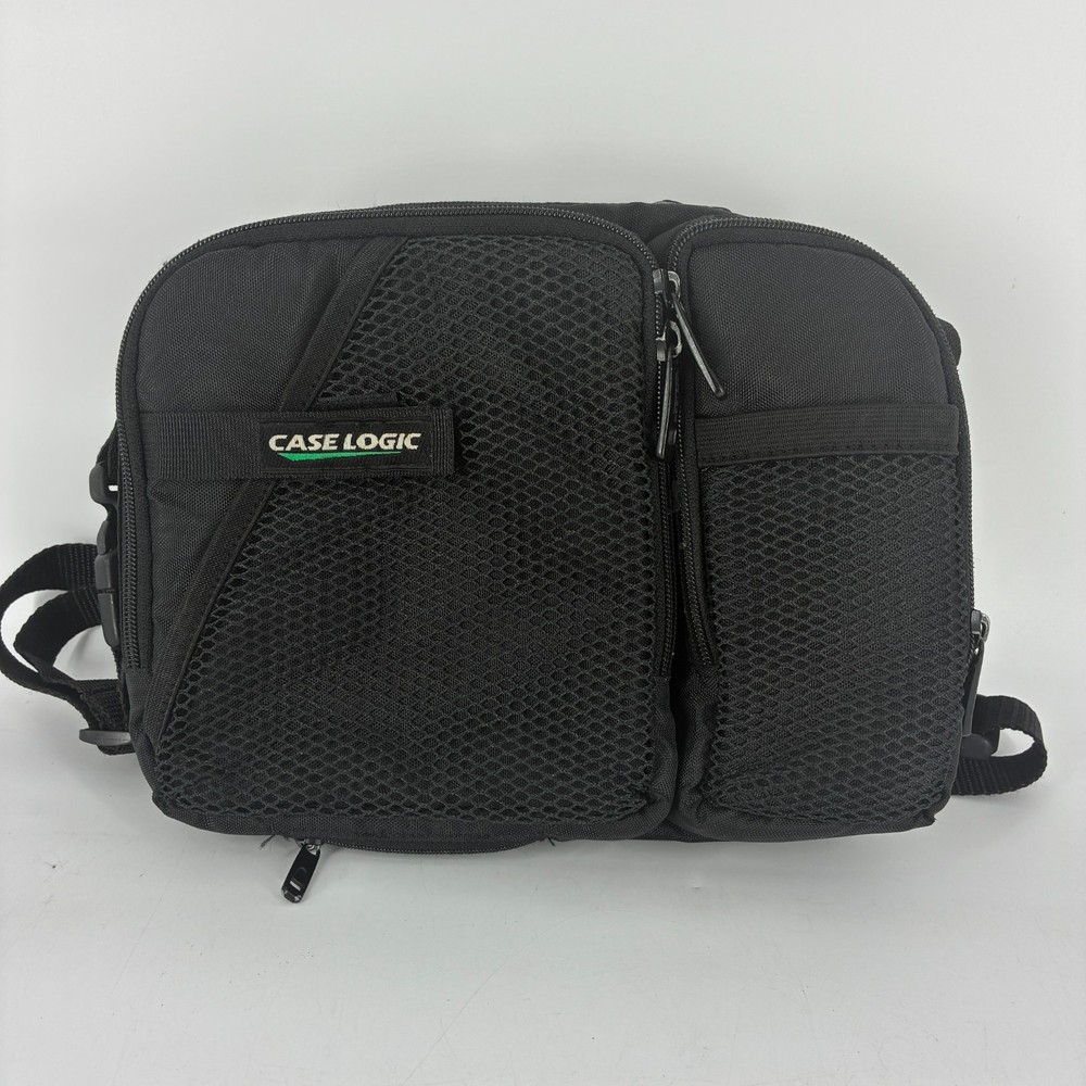 VTG Case Logic Black Mesh Soft Shell CD Discman Carry Case Shoulder Strap
