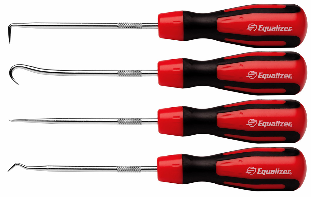 HTS923– Mini Hook and Pick Set - 4-Piece Set Includes Angled, Straight, and
