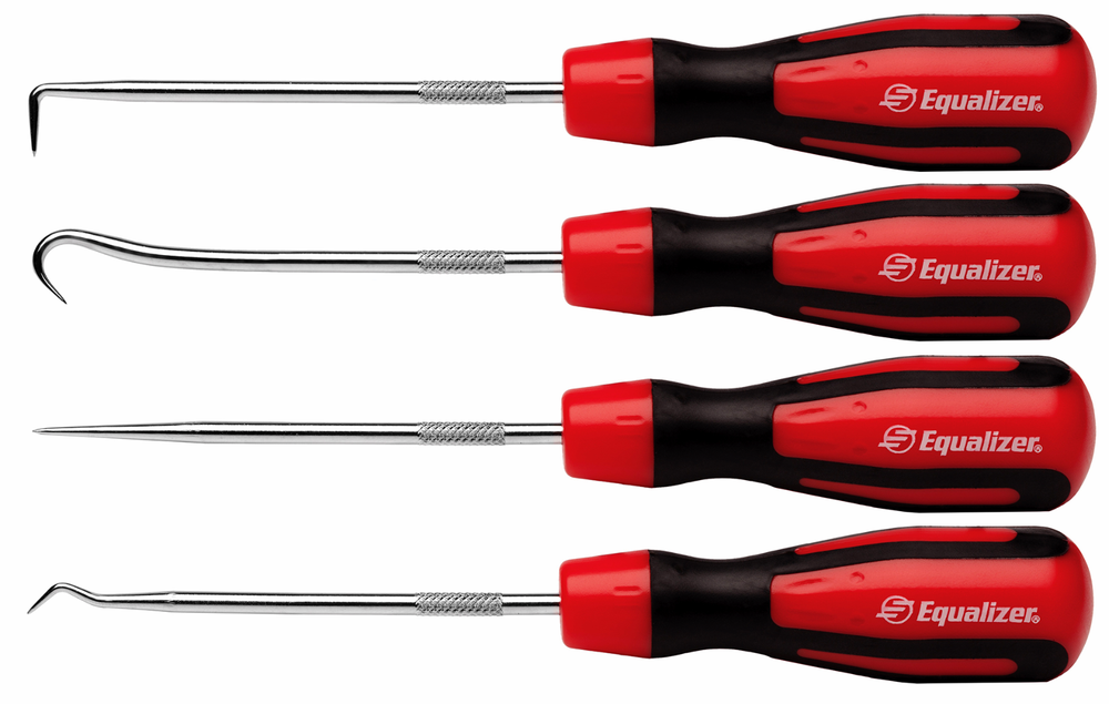 HTS923– Mini Hook and Pick Set - 4-Piece Set Includes Angled, Straight, and