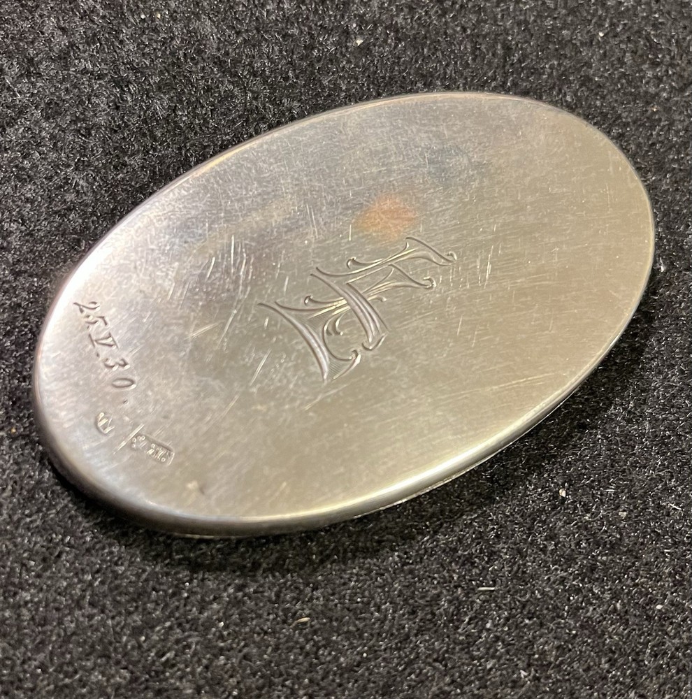 875 Silver , Pocket Picture Frame..many marks Silver Side..Tiny Dent On Face